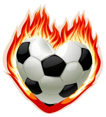 Burning heart soccer