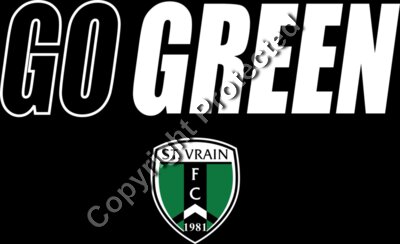 Go Green SVFC t shirt white logo